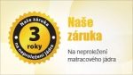 Záruka 3 roky na neproležení matracového jádra.