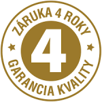 Záruka 4 roky na neproležení matracového jádra.  