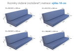 Matrace s rozkládacím opěradlem 18 Mabo SET 1+1